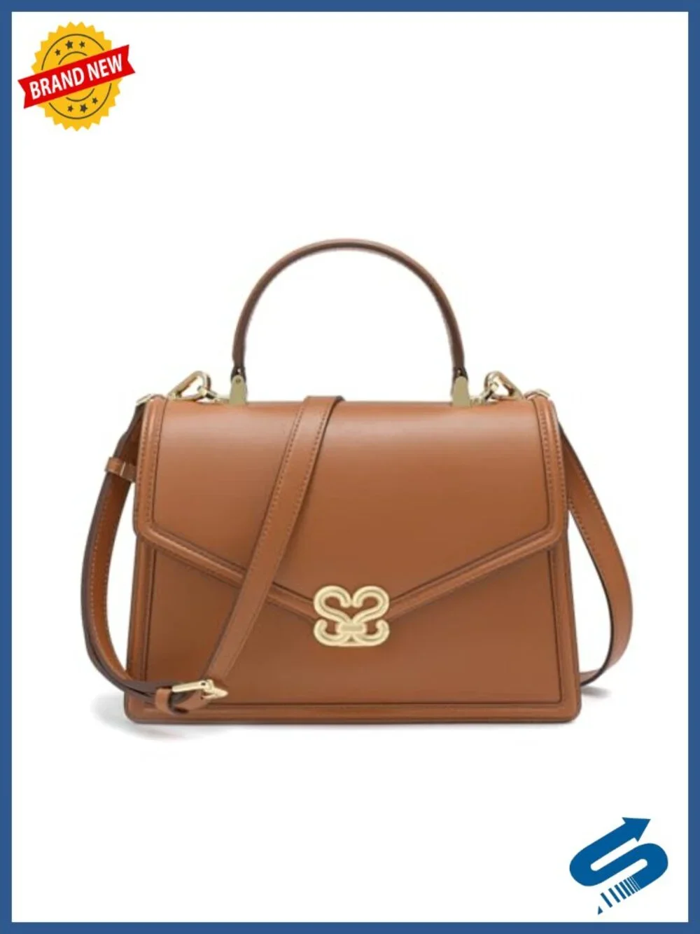 Vegan Leather Satchel Top Handle Bag Tote Shoulder Purse